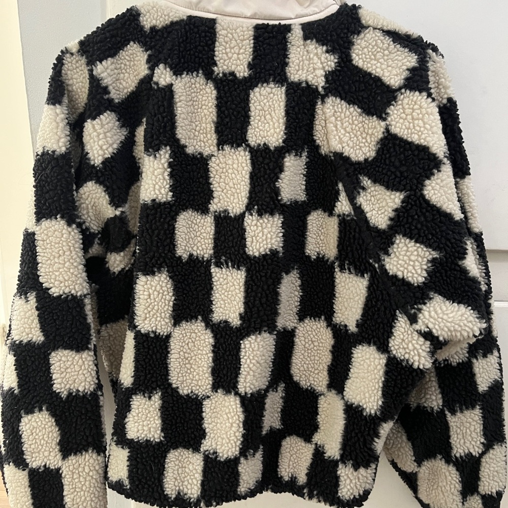 Free People Movement Checkered Black and White Women's Jacket - Picture 5 of 7